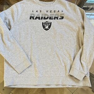 Fanatics Las Vegas Raiders Light Gray Crewneck Sweater mens xxl
